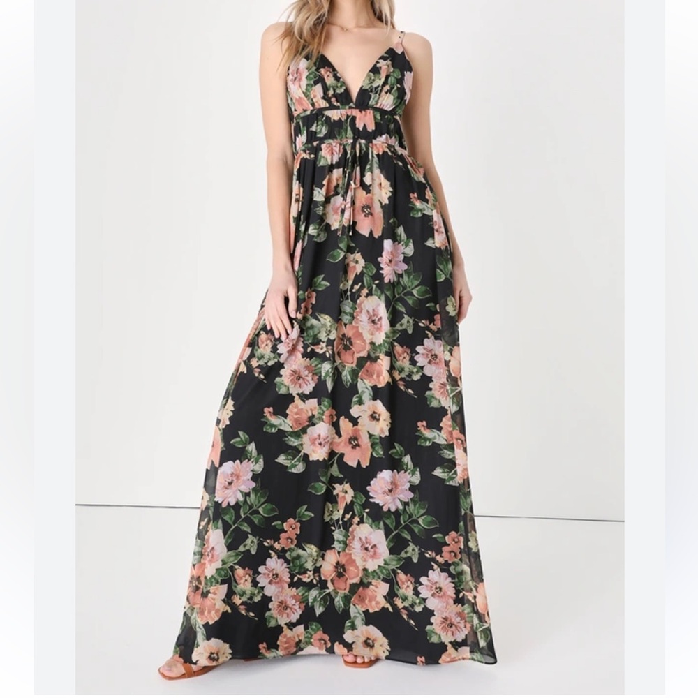 Lulu's Black Halter Sundress Maxi for Weddings